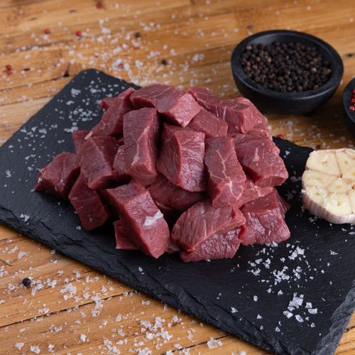 Diced steak