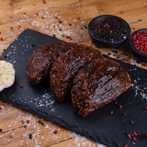 Black garlic and pepper grill melt
