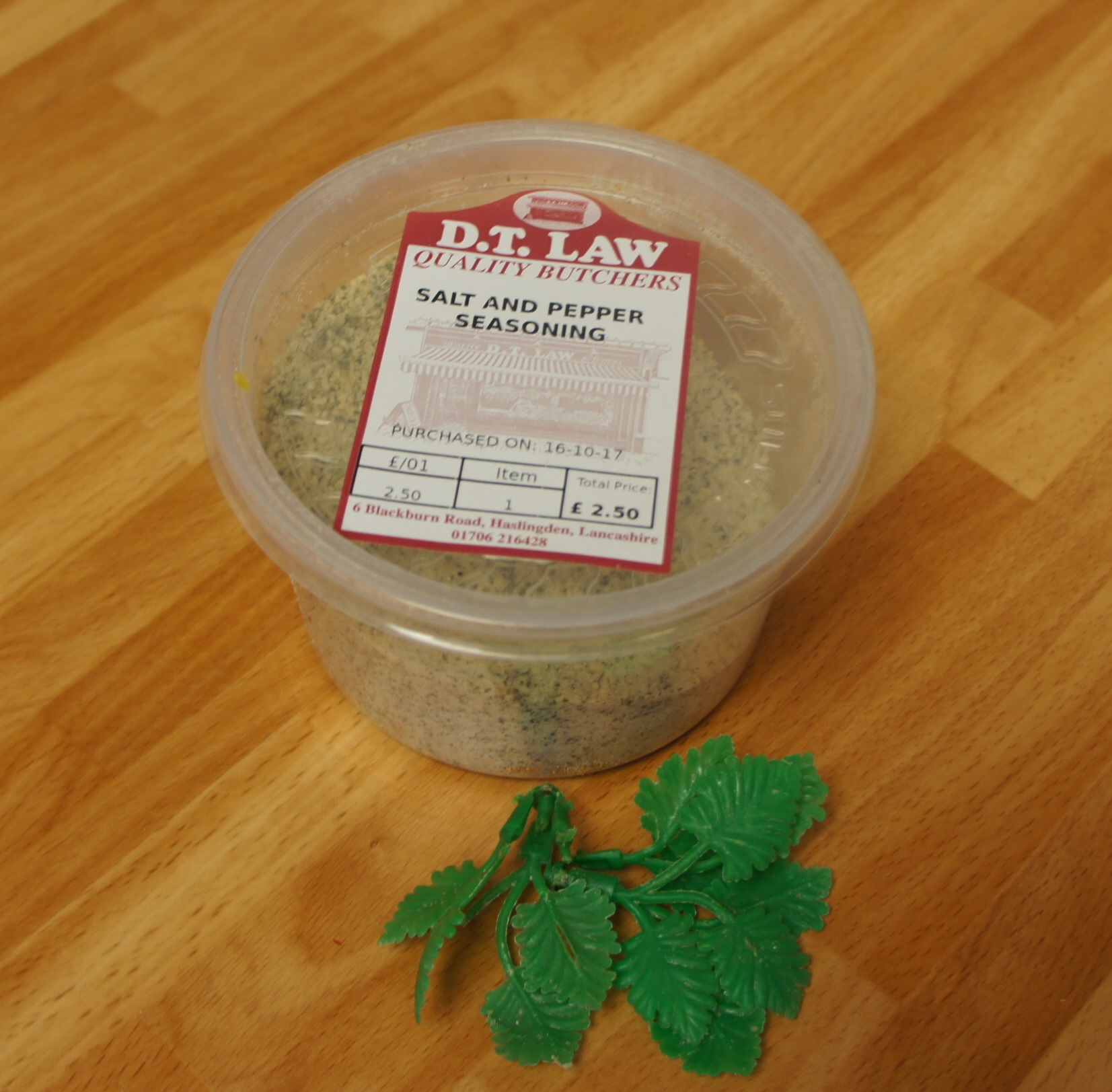 Salt and Pepper Seasoning each D.T.Law Butchers Butchers in Lancashire